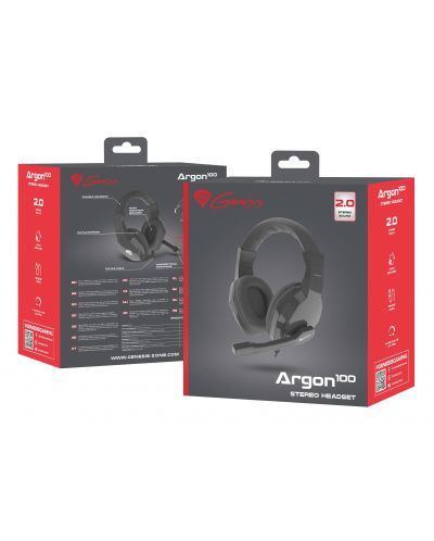 Gaming ακουστικά Genesis - Argon 100, μαύρα - 5