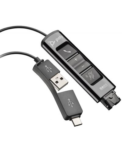 Αντάπτορας Plantronics - DA85, USB-A/USB-C/QD, μαύρος - 1