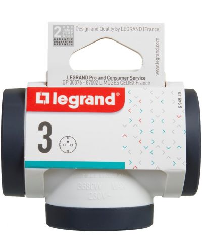 Ταφ Legrand - 694520, 2 Θέσεων,3680 W, λευκό-γκρι - 4