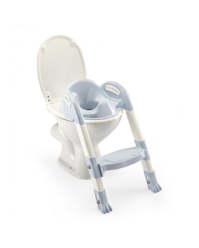 Αντάπτορας λεκάνης τουαλέτας Thermobaby Kiddyloo -Πτυσσόμενο, με σκάλα, Baby Blue - 1