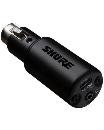Προσαρμογέας μικροφώνου Shure - MVX2U, XLR/USB, μαύρο - 2