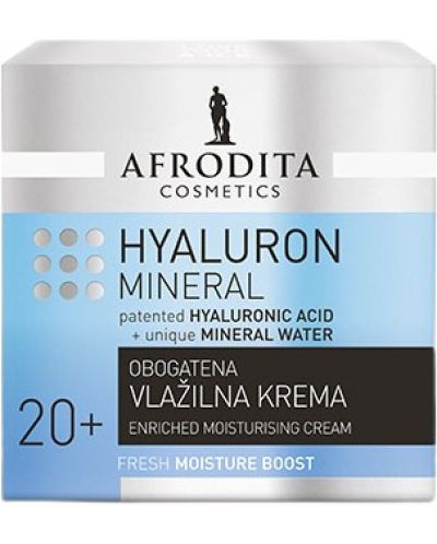 Afrodita Hyaluron Mineral Εμπλουτισμένη ενυδατική κρέμα, 20+, 50 ml - 1