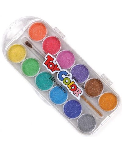 Ακουαρέλα Toy Color - Pearly, 12 χρώματα, Ф30 mm - 1