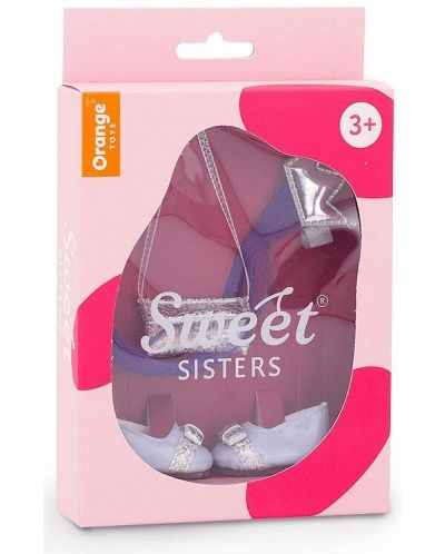 Αξεσουάρ κούκλας Orange Toys Sweet Sisters - Γαλάζια παπούτσια, τσάντα και μωβ μαλλιά - 2