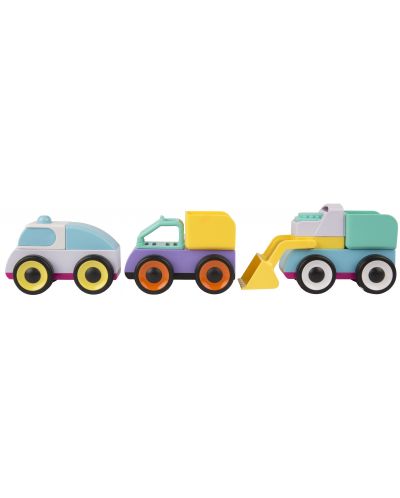  Ενεργό παιχνίδι Playgro + Learn  - Οχήματα, ανακατέψτε και ταιριάξτε - 1