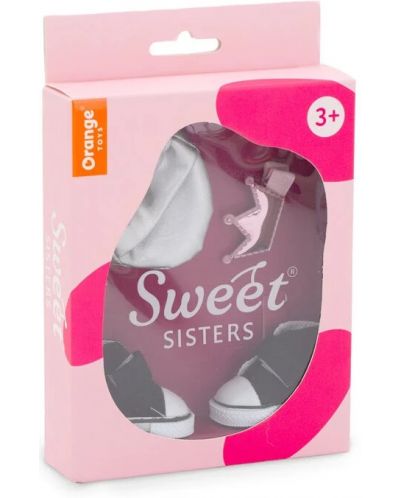 Αξεσουάρ κούκλας Orange Toys Sweet Sisters - Μαύρα sneakers, barrette και γκρι τσάντα - 2