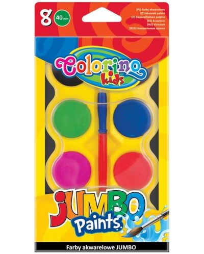 Ακουαρέλα Colorino Kids - Jumbo, 8 χρώματα - 1