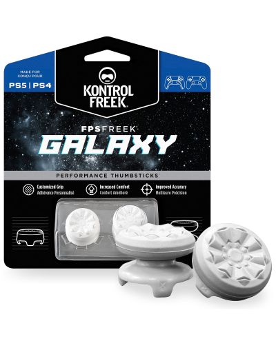Αξεσουάρ KontrolFreek - Performance Thumbsticks FPS Freеk Galaxy, άσπρο (PS4/PS5) - 1