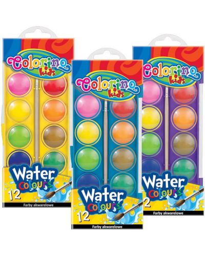 Ακουαρέλα Colorino Kids - 12 χρώματα, μεγάλο κουτί, ποικιλία - 1