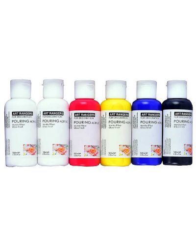 Ακρυλικά χρώματα Art Ranger - 6 χρώματα, 100 ml - 1