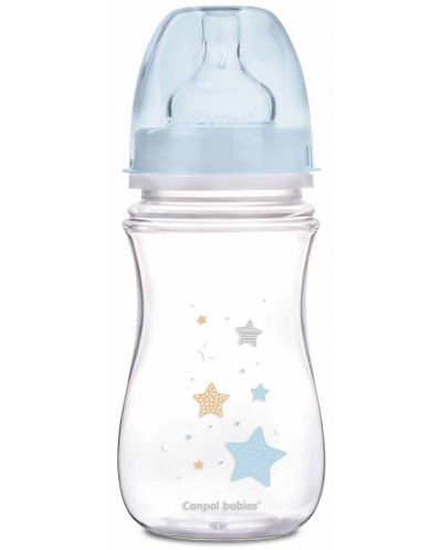 Μπουκάλι κατά των κολικών Canpol - Newborn Baby, 240 ml, μπλε - 1