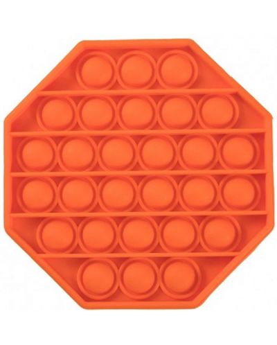 Παιχνίδι άντι -στρες Poppit Fidget - Οκτάγωνο, πορτοκαλί - 1