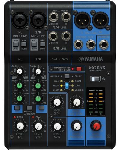 Αναλογικός μίξερ Yamaha - Studio&PA MG 06 X, μαύρο/μπλε - 2