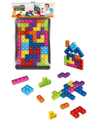 Αντιστρές παιχνίδι  Raya Toys - Pop It Tetris, 26 μέρη  - 1