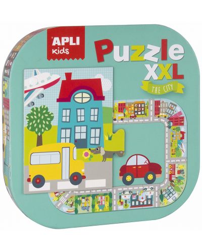Παιδικό παζλ APLI Kids από 20 XXL κομμάτια - Η πόλη - 1