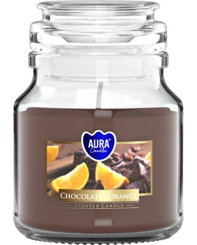 Αρωματικό κερί σε βάζο Bispol Aura - Chocolate-Orange, 120 g - 1