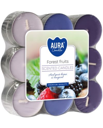 Αρωματικά κεριά ρεσώ Bispol Aura - Forest Fruits, 18 τεμάχια - 1