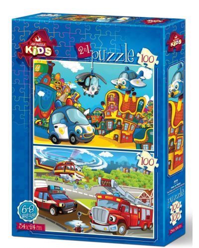 Παζλ  Art Puzzle 2 x 100 - Αστυνομία και Πυροσβεστική - 1