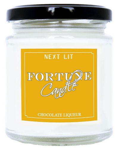 Αρωματικό κερί με γούρι  Next Lit Fortune Candle - Λικέρ σοκολάτας, στα αγγλικά - 1
