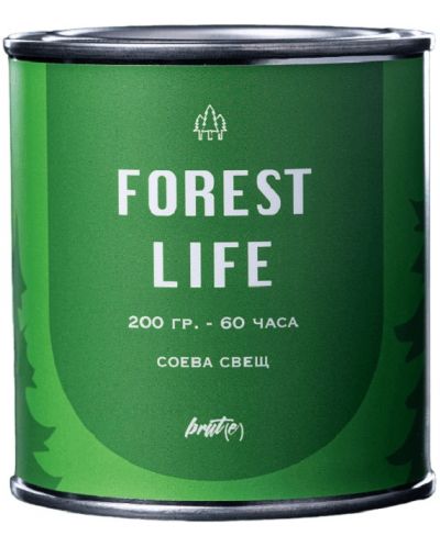 Αρωματικό κερί σόγιας Brut(e) - Forest Life, 200 g - 1