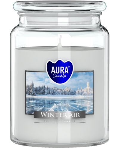Αρωματικό κερί σε βάζο  Bispol Aura - Winter Air, 500 g - 1