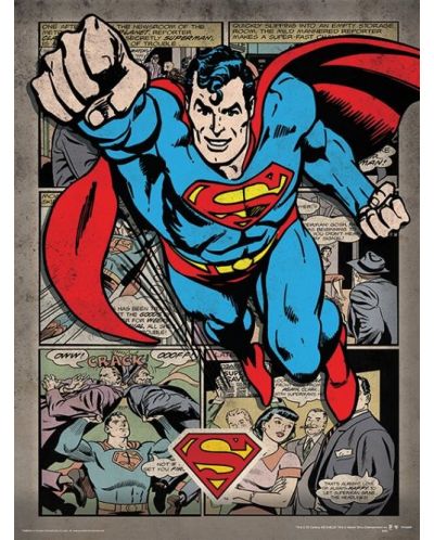 Εκτύπωση τέχνης Pyramid DC Comics: Superman - Comic Montage - 1