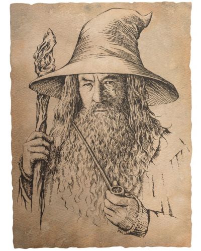 Εκτύπωση τέχνης Weta Movies: Lord of the Rings - Portrait of Gandalf the Grey - 1