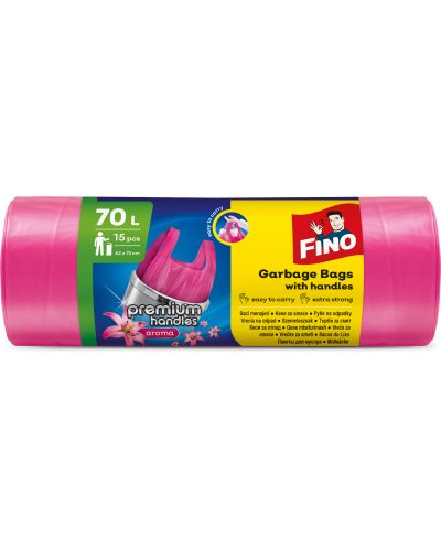 Σακούλες απορριμμάτων αρωματισμένες Fino - Premium, 70 L,15 τεμάχια, ροζ - 1