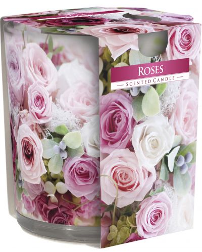 Αρωματικό κερί Bispol Aura - Roses, 100 g - 1