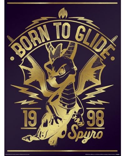 Εκτύπωση τέχνης Pyramid Games: Spyro - Gold Born To Glide - 1