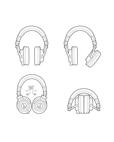 Ακουστικά Audio-Technica ATH-M50X - μαύρα - 4