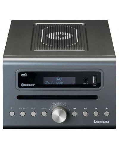 Ηχοσύστημα Lenco - MC-175SI, 2.0, Ασημί/Καφέ - 4