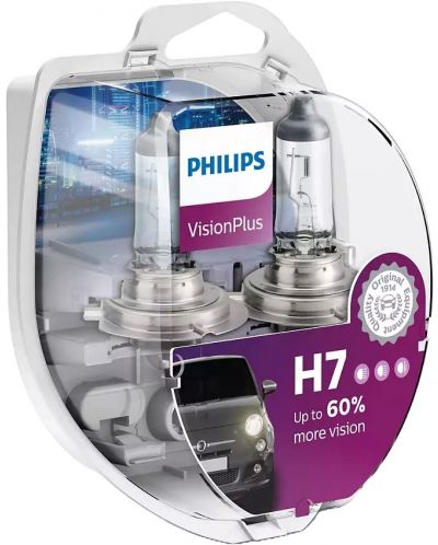Λάμπες αυτοκινήτου Philips - H7, Vision plus +60% more light, 12V, 55W, 2 τεμάχια - 5