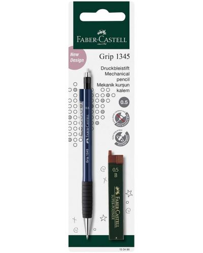 Αυτόματο μολύβι Faber-Castell Grip - 0.5 mm, με 12 γραφίτες που περιλαμβάνονται - 1