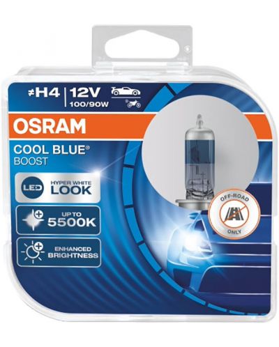 Λάμπες αυτοκινήτου Osram - H4, 62193CBB, Cool Blue Boost - 1