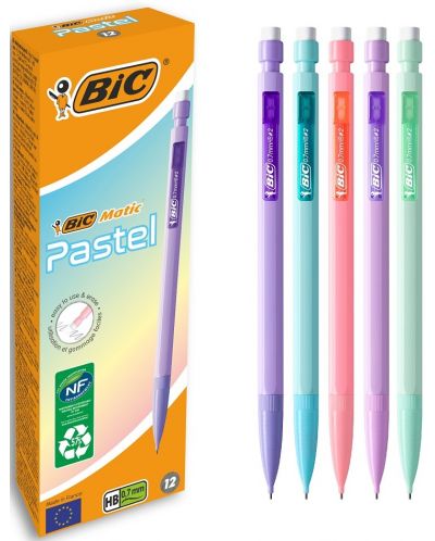 Αυτόματο μολύβι BIC Matic - Pastel, 0,7 mm, HB, ποικιλία - 2