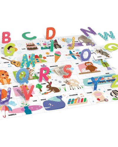 Εκπαιδευτικό παζλ Headu Montessori - Αλφάβητο, 3D - 3