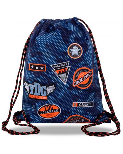 Αθλητική τσάντα με κορδόνι  Cool Pack Sprint Badges B -Σκούρο μπλε - 1