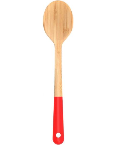 Κουτάλι μπαμπού  Pebbly - 30 cm, κόκκινο - 1