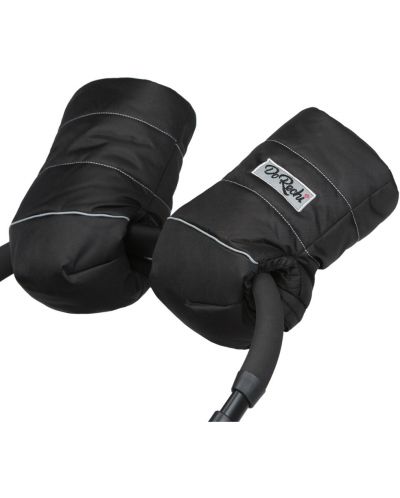 DoRechi Γάντια για καρότσι  με μαλλί προβάτου γενικής χρήσης,μαύρα - 1
