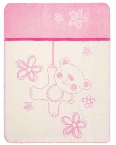 Βρεφική κουβέρτα  Baby Matex - Мече, ροζ - 1