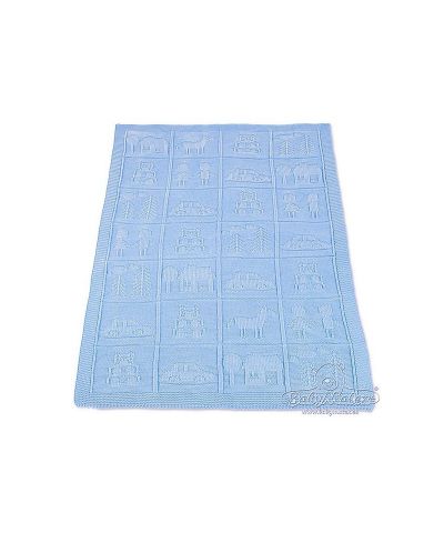 Παιδική πλεκτή κουβέρτα Baby Matex - Μπλε - 1