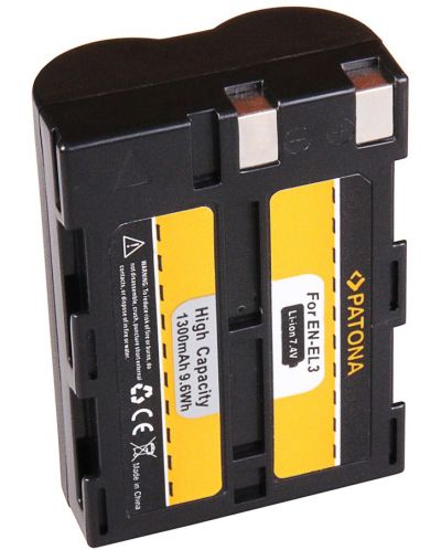 Μπαταρία  Patona - Standard, εναλλακτική για  Nikon EN-EL3,μαύρο/κίτρινο - 2