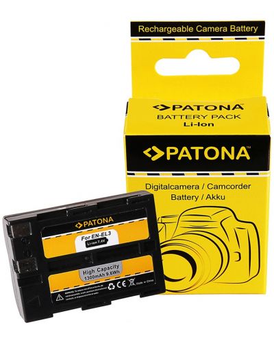 Μπαταρία  Patona - Standard, εναλλακτική για  Nikon EN-EL3,μαύρο/κίτρινο - 3
