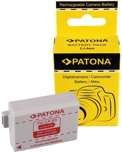 Μπαταρία Patona - Standard, Αντικατάσταση Canon LP-E5, Λευκό - 3