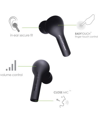 Ασύρματα ακουστικά Boompods - Bassline, TWS, μαύρα - 3