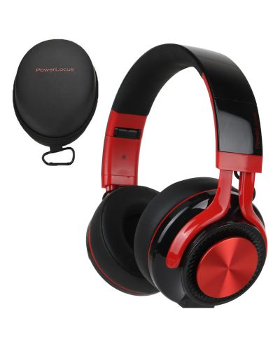 Ασύρματα ακουστικά PowerLocus - P3, μαύρα/κόκκινα - 3