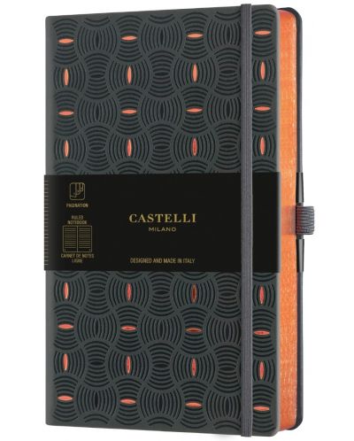 Σημειωματάριο Castelli Copper & Gold - Rice Grain Copper, 13 x 21 cm, με γραμμές - 1