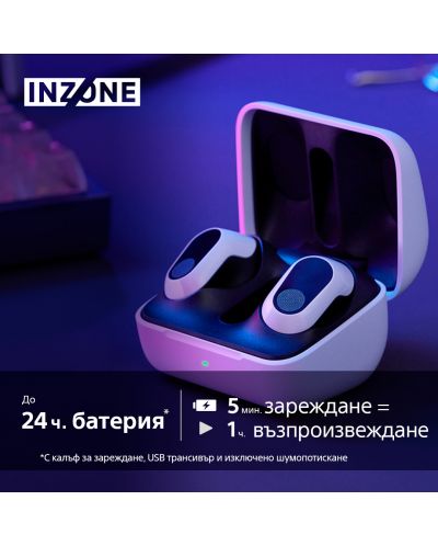 Ασύρματα ακουστικά Sony - Inzone Buds, TWS, ANC, λευκά - 6