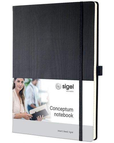 Σημειωματάριο  Sigel Conceptum - A4, μαύρο - 1